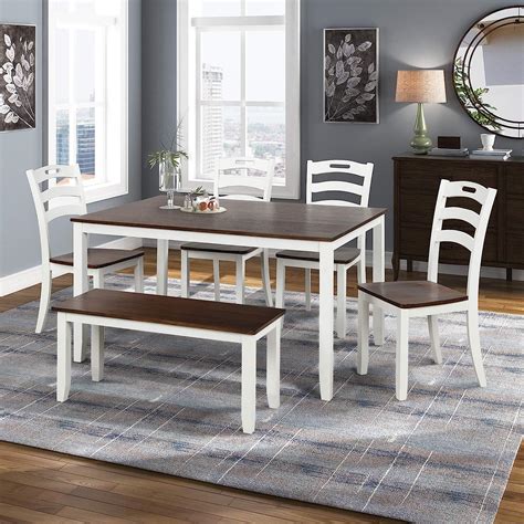 Cheapest Price 6 Piece Dining Set With Bench